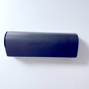 Randolph Black Leather Sunglasses Case